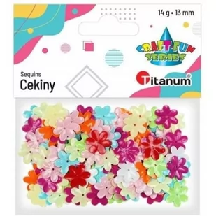 Titanum Cekiny kwiaty 13 mm pastelowe 14 g - Dekoratorstwo - miniaturka - grafika 2