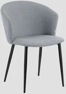 Krzesła - Krzesło tapicerowane LUJO ciemnoszare HOMLA - miniaturka - grafika 1