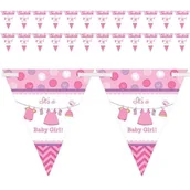 Baby shower i roczek - Amscan Baner dekoracyjny Baby Shower Dziewczynka 121490 - miniaturka - grafika 1