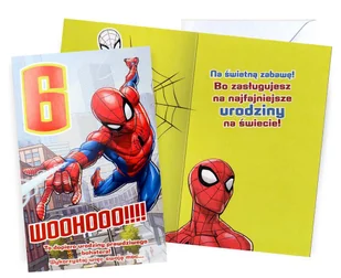 Karnet Urodziny 6 Spider-Man - Kukartka - Kartki okolicznościowe i zaproszenia - miniaturka - grafika 1
