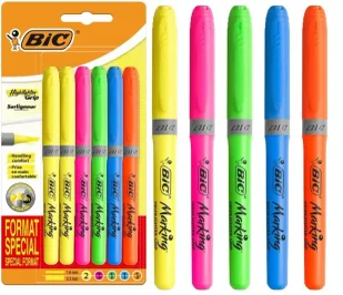 Zakreślacz highlighter Grip Special Format 6szt - BIC - Flamastry - miniaturka - grafika 1
