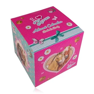 Accentra Kalendarz adwentowy 2025 dla dziewczynek z koniami i 24 produktami do pielęgnacji ciała, kalendarz adwentowy z balsamem do ciała, bombami do kąpieli, pianką, szamponem itp - Ozdoby bożonarodzeniowe - miniaturka - grafika 1