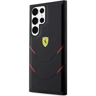 Ferrari FEHCS23LPBAK S23 Ultra S918 czarny/black hardcase Hot Stamp Lines - Etui i futerały do telefonów - miniaturka - grafika 2