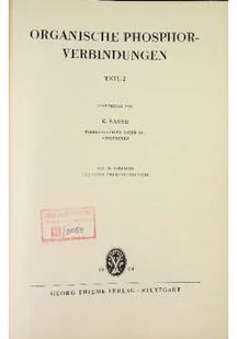Organische phosphor-verbindungen Tom 2 - Chemia - miniaturka - grafika 1