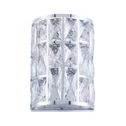 Lampy ścienne - Maytoni Kinkiet LAMPA ścienna GELID MOD184-WL-01-CH  kryształowa OPRAWA półokrągła glamour crystal chrom przezroczysta Maytoni - miniaturka - grafika 1