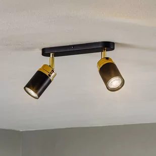 Luminex Spot Reno black/gold 2 5164 - Lampy sufitowe - miniaturka - grafika 2