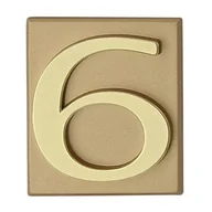 Akcesoria do drzwi - Cyfra "6" INV złota - miniaturka - grafika 1