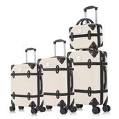 Walizki - Zestaw walizek SEMI LINE T5507-0 Beżowo-czarny - miniaturka - grafika 1