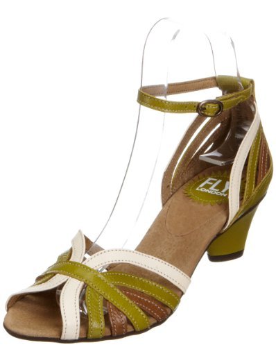 Fly London DORY damski pasek na kostkę, zielony - Zielony Sludge Pistachio Offwhite 000-42 EU
