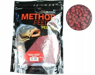 PELLET 2mm method feeder JAXON truskawka 500g - Zanęty - miniaturka - grafika 1