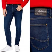 Spodnie męskie - Lee MALONE SKINNY Dark Martha elastyczne spodnie jeansowe rurki W29 L32 - miniaturka - grafika 1