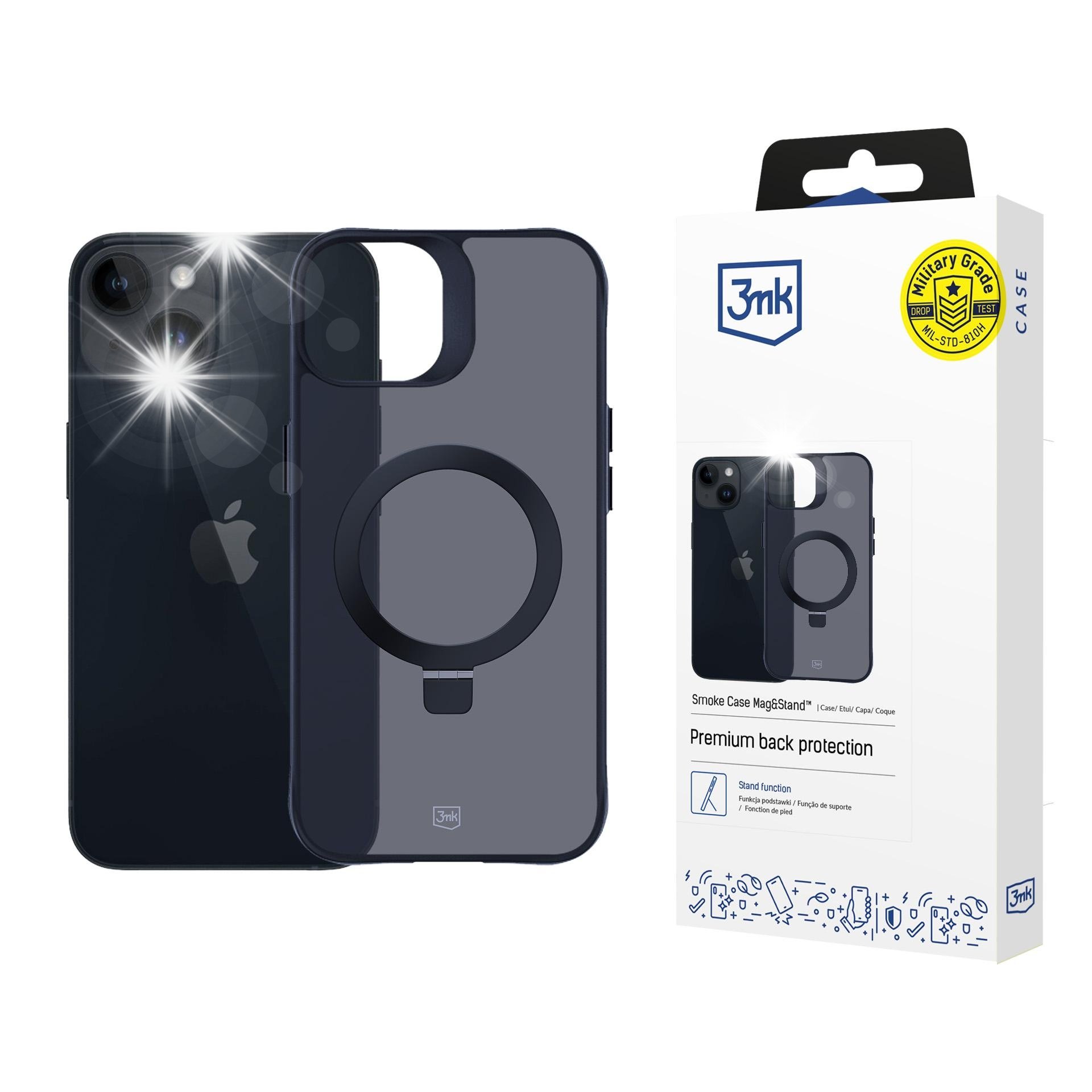 Etui na telefon 3mk Smoke Case Mag&Stand do Apple iPhone 13/14
