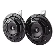 Akcesoria do układu elektrycznego - HELLA 3AG 003 399-101 Klakson - B133-24V - 118dB(A) - Przedział częstotliwości: 375/500Hz - Sygnał wzmocniony - Kolor obudowy: czarny - Złącze wtykowe płaskie - Komplet - Ilość: 2 - miniaturka - grafika 1