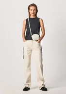 Spodnie damskie - Pepe Jeans Beżowe Jeansy Damskie Długie 34/32 P9L - miniaturka - grafika 1