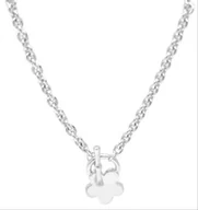 Naszyjniki - COLIBRA Srebrzony Naszyjnik z kwiatkiem(C15/TGU/65Ag) - miniaturka - grafika 1