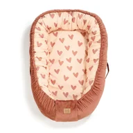 Kokony niemowlęce - La Millou - Kokon Best Nest Velvet HEARTBEAT PINK - miniaturka - grafika 1
