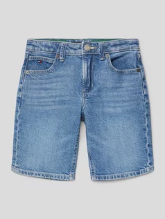 Spodnie i spodenki dla chłopców - Szorty jeansowe z detalem z logo - grafika 1