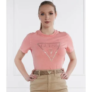 GUESS T-shirt - Koszulki i topy damskie - miniaturka - grafika 1