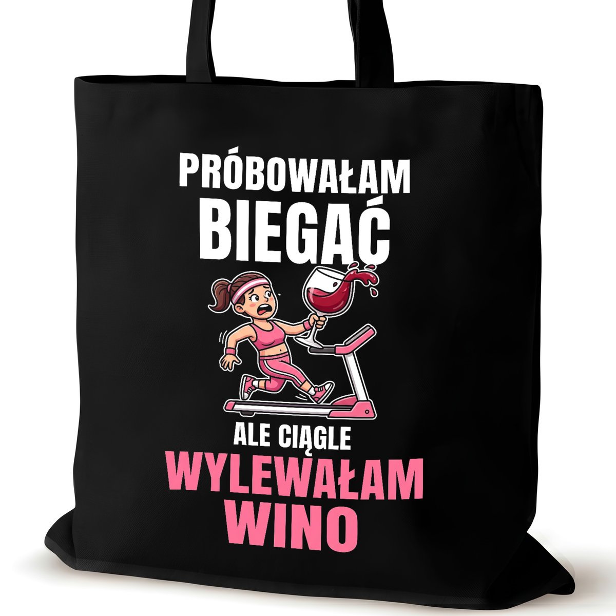 Torba bawełniana dla VIRAL na ramię czarna walentynki biura śmieszna