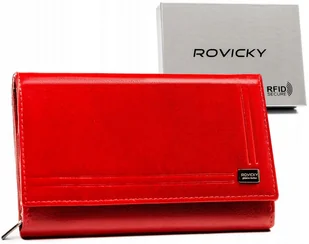 Duży, pojemny portfel damski ze skóry naturalnej - Rovicky - Portfele - miniaturka - grafika 1