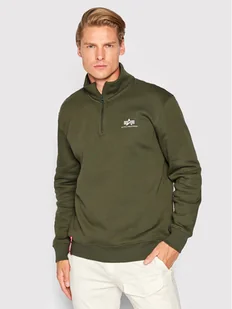 Alpha Industries Bluza Half Zip 108308 Zielony Regular Fit - Bluzy męskie - miniaturka - grafika 1