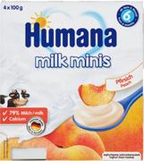 Desery dla dzieci - Humana Deserki mleczne Milk Minis o smaku brzoskwiniowym 1+1 GRATIS 4031244784452 - miniaturka - grafika 1