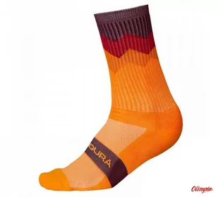 Skarpety Endura Jagged Socks mandarynkowe - Skarpetki kolarskie - miniaturka - grafika 1