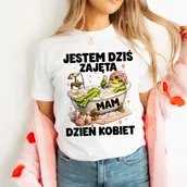 Koszulki i topy damskie - Damska koszulka na prezent na Dzień Kobieta - jestem już zajęta mam dzień kobiet - miniaturka - grafika 1