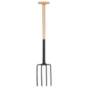 Łopaty i widły - vidaXL Zestaw 4 narzędzi ogrodowych, uchwyt w kształcie T, stal - miniaturka - grafika 1