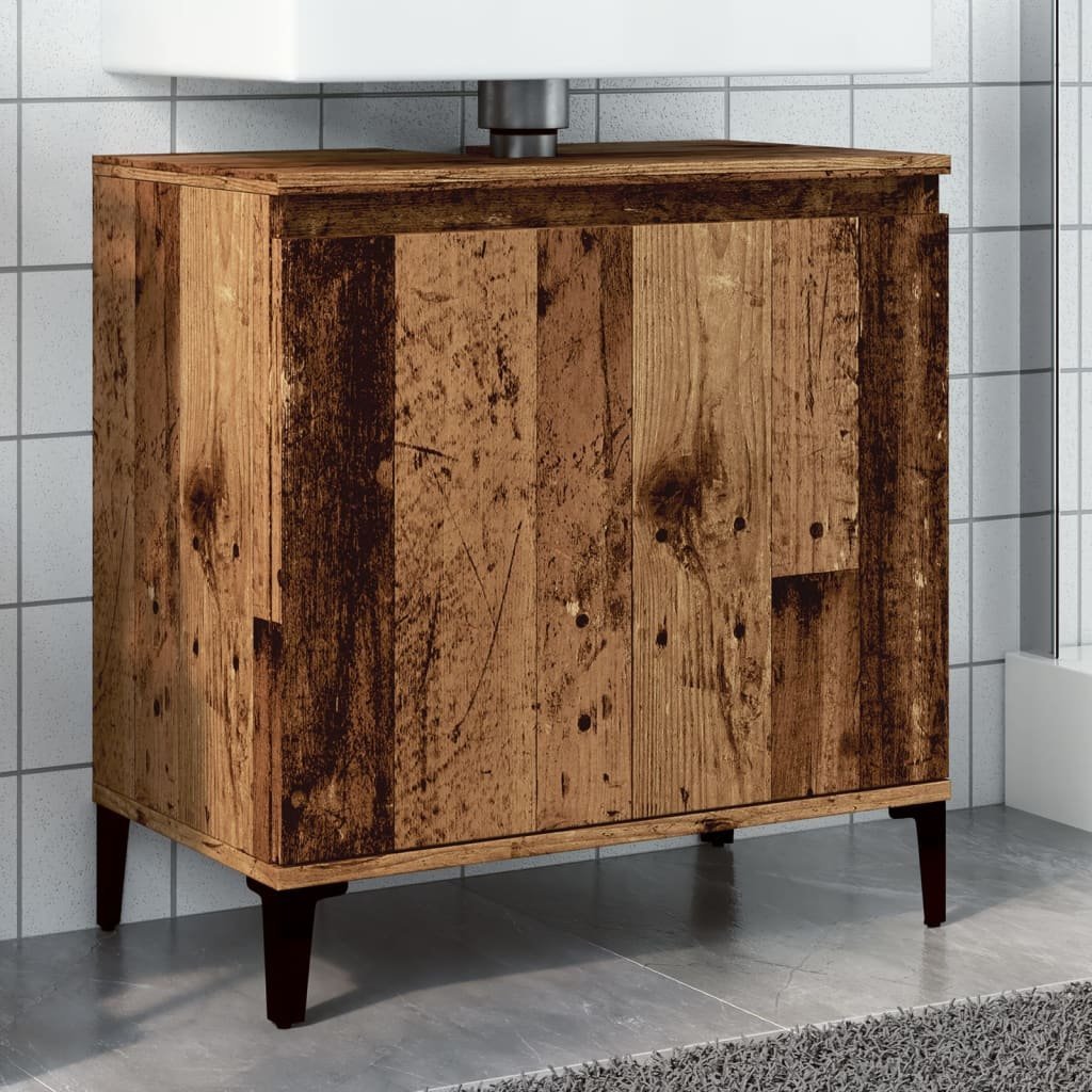 vidaXL vidaXL Szafka pod umywalkę, stare drewno, 58x33x60 cm