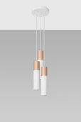 Lampy sufitowe - Sollux Lighting Lampa wisząca PABLO 3P biała - miniaturka - grafika 1