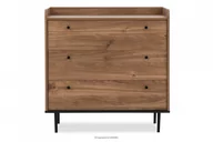 Komody - Komoda loftowa na czarnych nóżkach z szufladami ciemny dąb CHRISTO - miniaturka - grafika 1