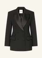 Marynarki i żakiety damskie - Sandro Marynarka schwarz - miniaturka - grafika 1