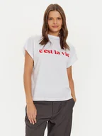 Koszulki i topy damskie - Noisy May T-Shirt 27030827 Biały Oversize - miniaturka - grafika 1