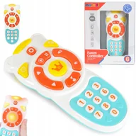 Zabawki interaktywne dla dzieci - 2 x PILOT ZABAWKA INTERAKTYWNY EDUKACYJNY TV ŚWIATŁO DŹWIĘK DLA DZIECI MALU - miniaturka - grafika 1