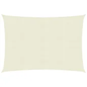 Parasole ogrodowe - vidaXL Żagiel przeciwsłoneczny, 160 g/m, kremowy, 2,5x3,5 m, HDPE vidaXL - miniaturka - grafika 1