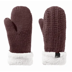 Damskie rękawice Jack Wolfskin HIGHLOFT KNIT MITTEN W boysenberry - M - Rękawiczki - miniaturka - grafika 1