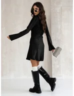 Sukienki - Dzianinowa sukienka mini MYRCELLA - czarna - miniaturka - grafika 1