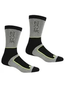 Skarpetki męskie - Regatta Skarpety turystyczne "Samaris 2" w kolorze szaro-czarnym - miniaturka - grafika 1