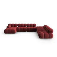 Sofy i kanapy - Czerwona aksamitna sofa 379 cm Bellis – Micadoni Home - miniaturka - grafika 1