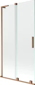 Parawany nawannowe - Mexen Velar L parawan nawannowy 2-skrzydłowy rozsuwany 100 x 150 cm, transparent, miedź szczotkowana - 896-100-003-01-65 - miniaturka - grafika 1