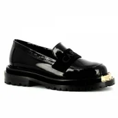 Mokasyny damskie - Czarne mokasyny damskie CARINII - Carinii - miniaturka - grafika 1