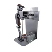 Figurki dekoracyjne - Metalowa figurka Elektryk przy rozdzielni. Ciekawy prezent dla Fachowca - miniaturka - grafika 1