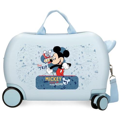 Joumma Disney Mickey Road Trip walizka dziecięca niebieska 45 x 31 x 20 cm twarda ABS 24,6 l 1,8 kg 4 koła bagaż podręczny, Niebieski, walizka dziecięca