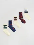 Skarpetki dla dzieci - Reserved - Skarpetki z bawełną 5 pack - złamana biel - miniaturka - grafika 1