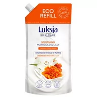 Mydła - Luksja, Silk Care Kremowe Mydło W Płynie Nagietek I Lilia, Opakowanie Uzupełniające, 500 ml - miniaturka - grafika 1