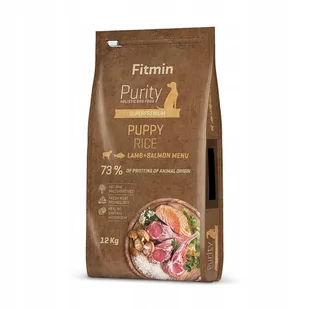 Fitmin dog Purity Rice Puppy Lamb Salmon 12kg - Sucha karma dla psów - miniaturka - grafika 1