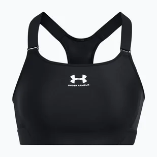 Biustonosz treningowy Under Armour HeatGear Armour High black/white - Bielizna sportowa damska - miniaturka - grafika 1