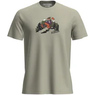Koszulki sportowe męskie - Męska koszulka Icebreaker M Mer 150 Tech Lite SS Tee Catch Me Outs Rozmiar: XL / Kolor: beżowy - miniaturka - grafika 1