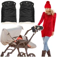 Śpiworki dla dzieci - Mufka do wózka rękawice czarne STARKY - miniaturka - grafika 1